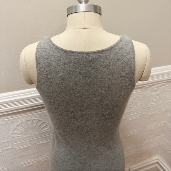 Demylee Fuzzy Mini Bodycon Sweater Dress, Wool Blend w/ Low Neckline - Picture 6 of 6